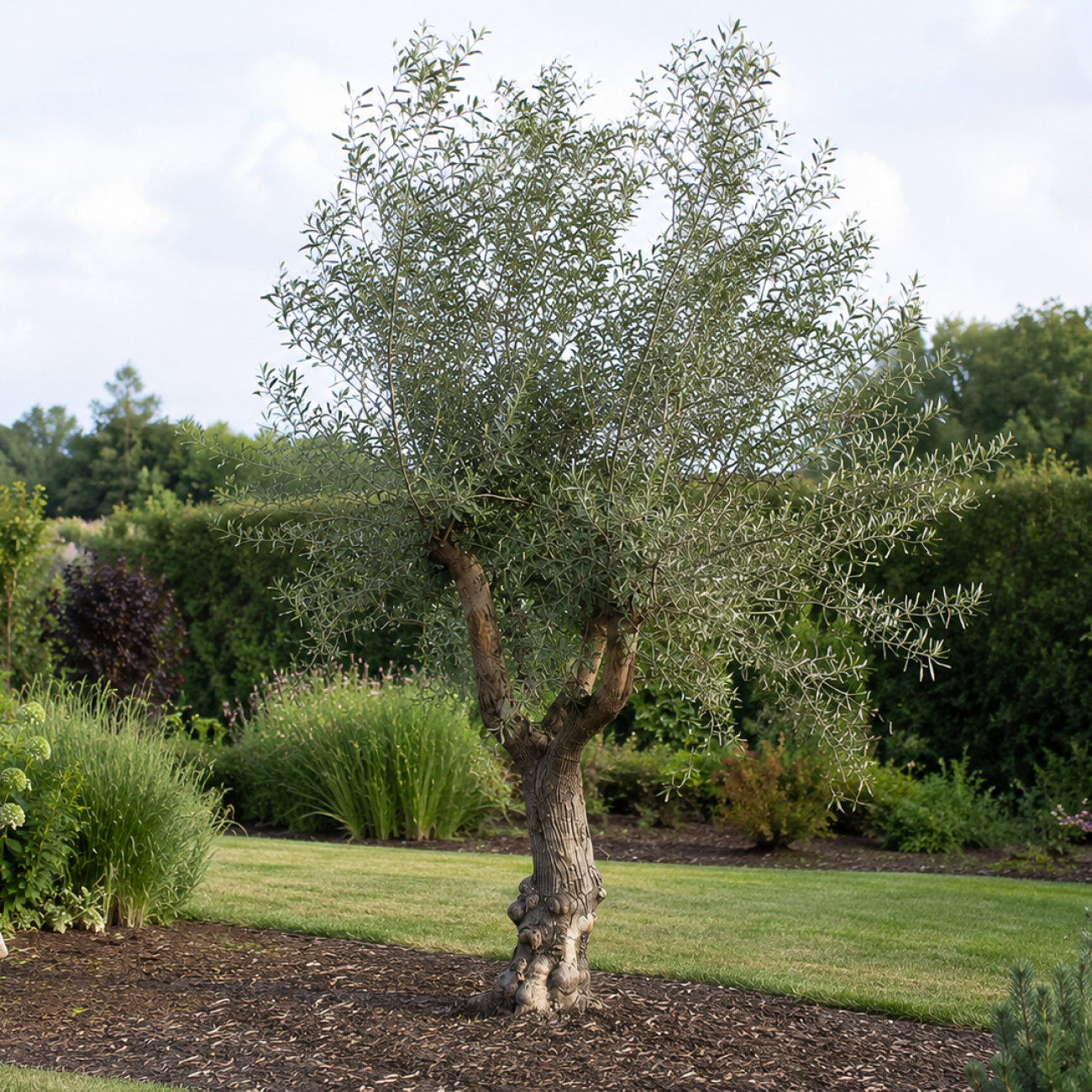 Obrázok Olivovník európsky (Olea europaea) ´LECCINO´ – výška 280–310 cm, obvod kmeňa 50–60 cm, výška kmienka 80–90 cm, kont. C150L - NA KMIENKU